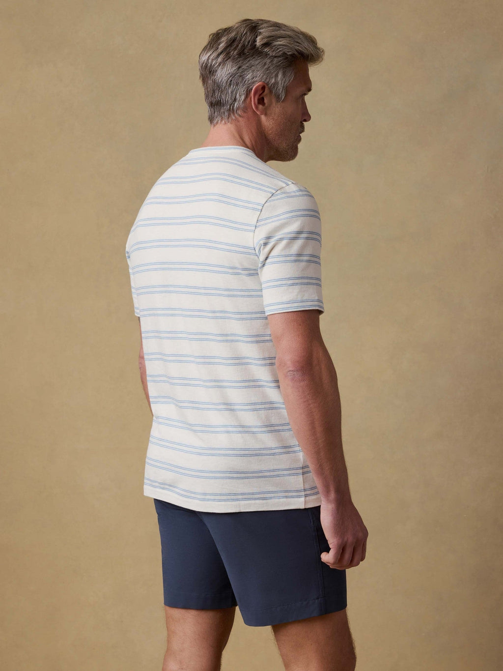 Sunwashed Tee - Clear Sky Stripe