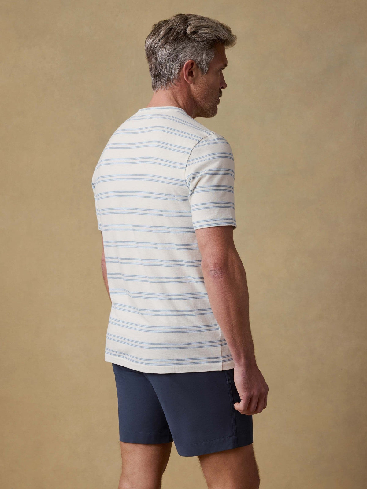 Sunwashed Tee - Clear Sky Stripe