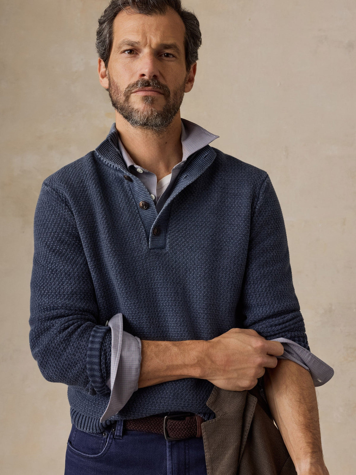 Sunwashed Dockside Quarter Button - Abyss Navy