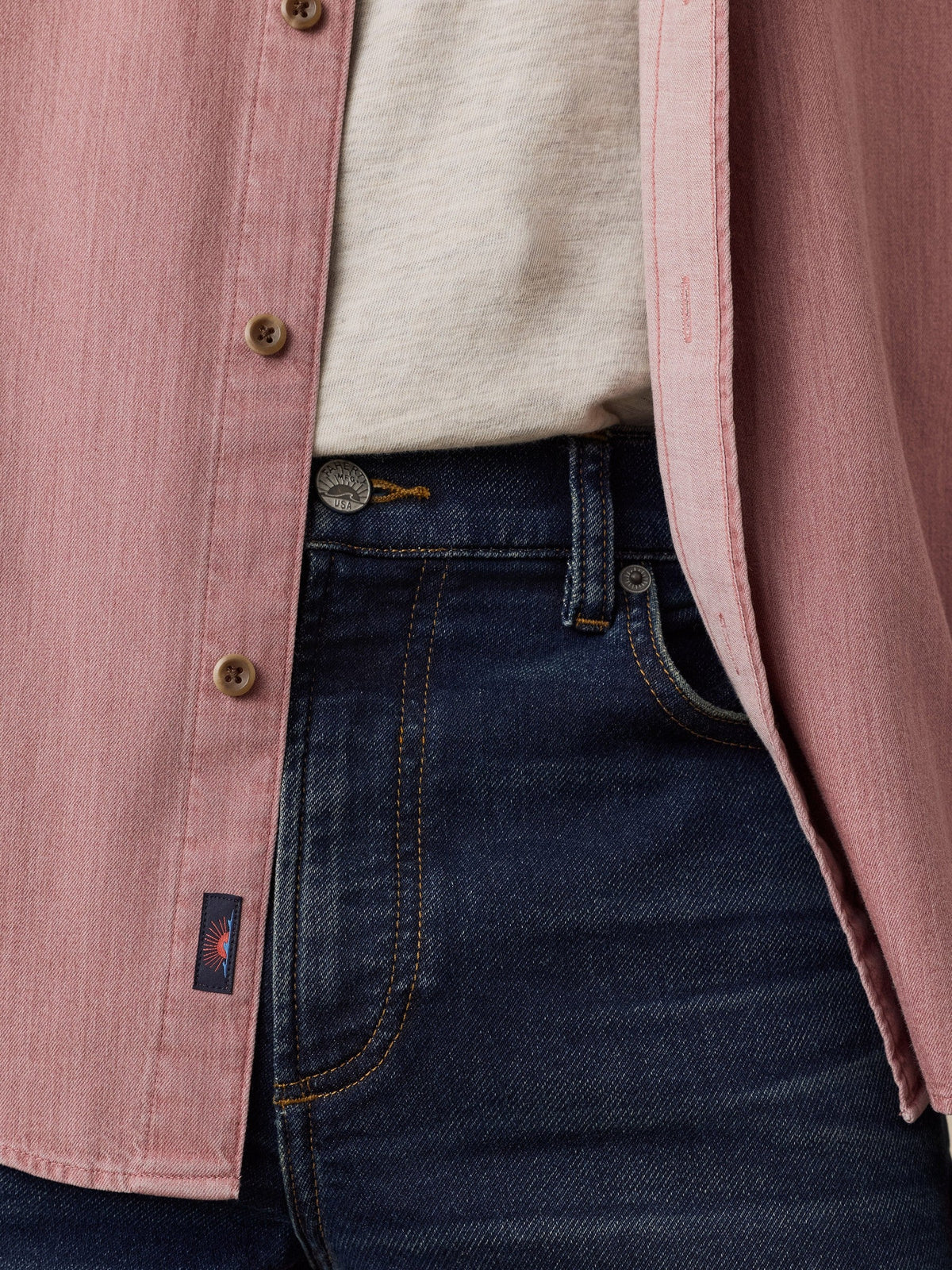 Patina Chambray Shirt - Wild Rose