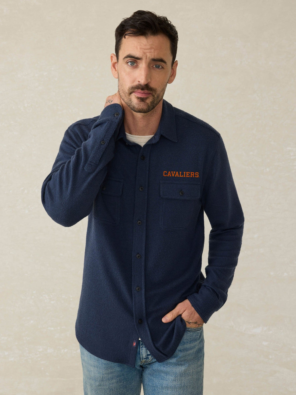 University of Virginia Legend Sweater Shirt - Brighton Navy Twill