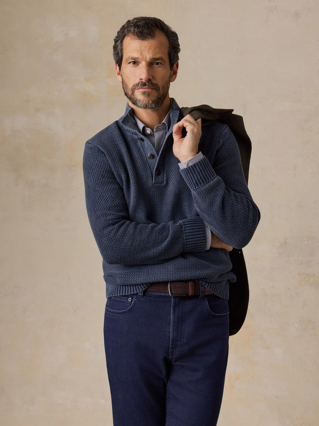 Sunwashed Dockside Quarter Button - Abyss Navy