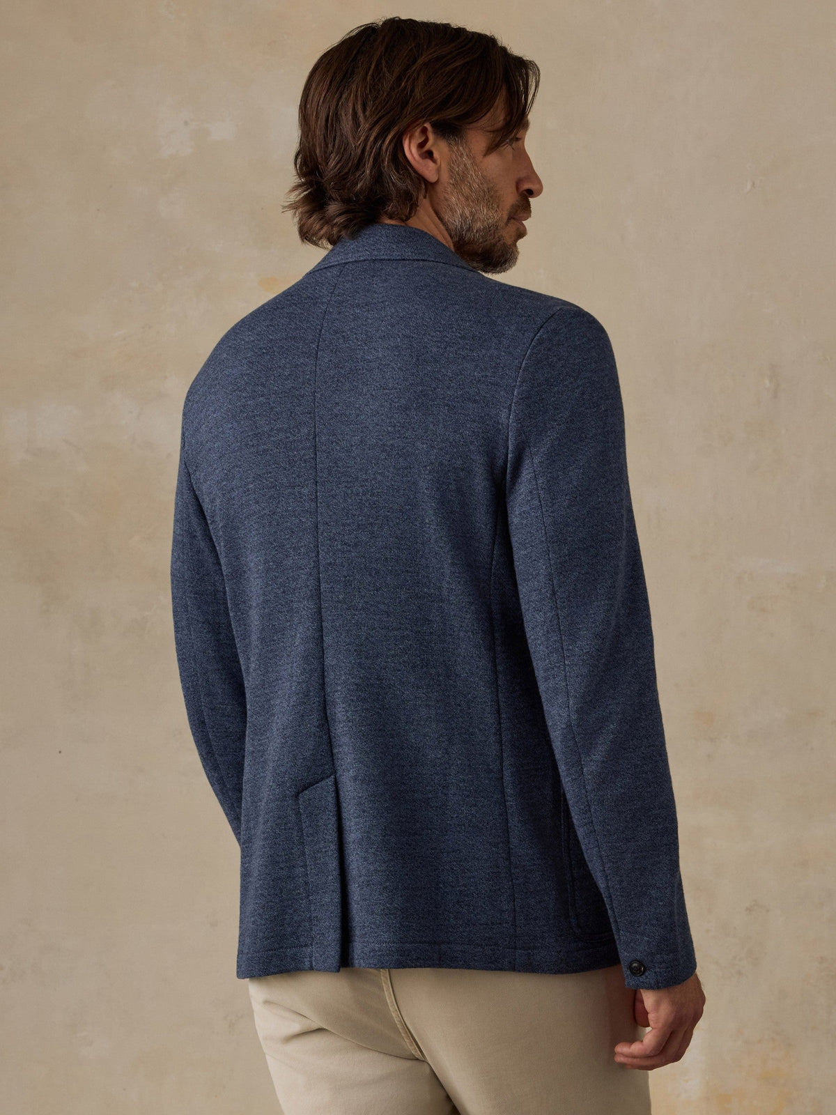 Inlet Knit Blazer - Deep Navy Melange