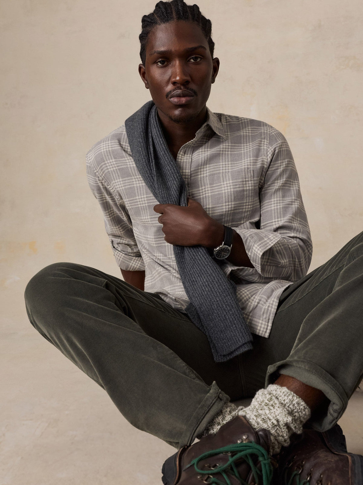 Timberline Brushed Twill Shirt - Open Tundra Plaid
