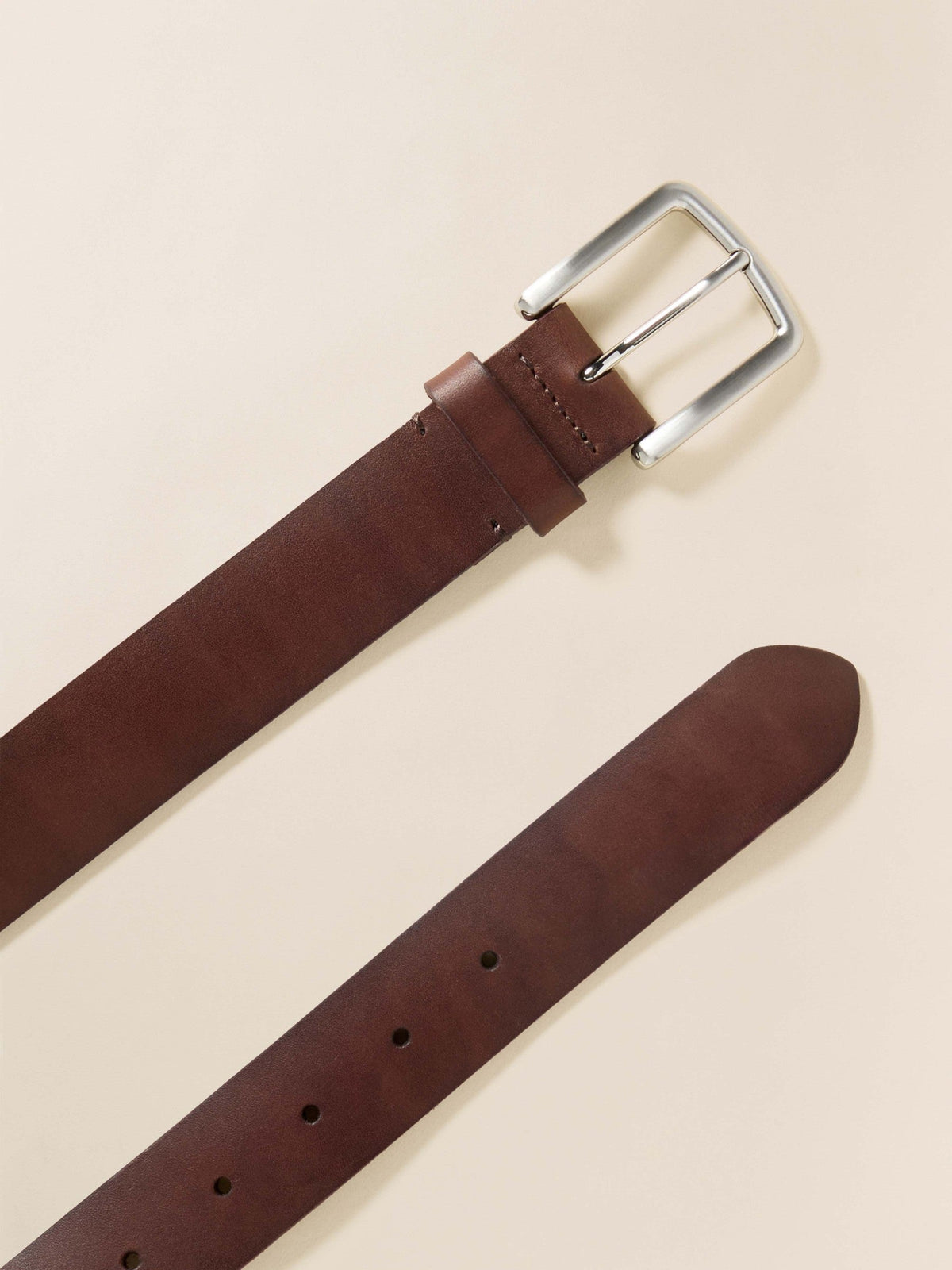 Mens Leather Belt - Saddle Brown