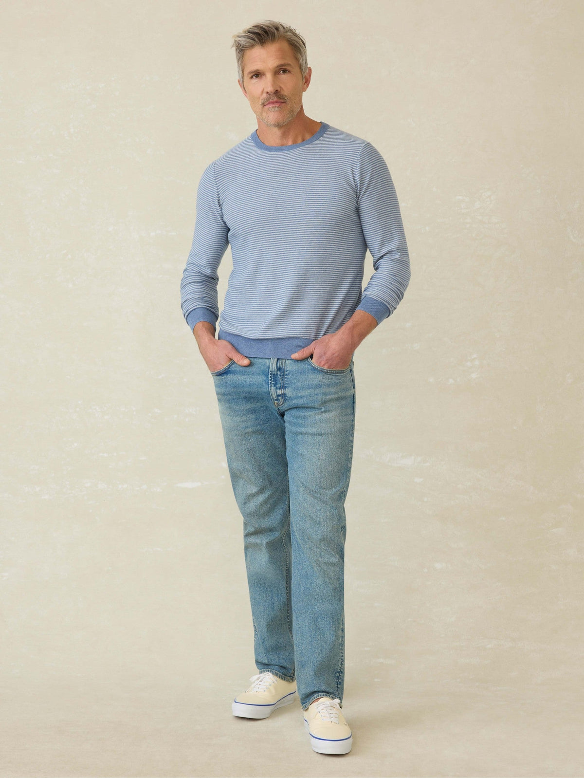 Movement Crewneck Sweater - Coastal Shore Stripe