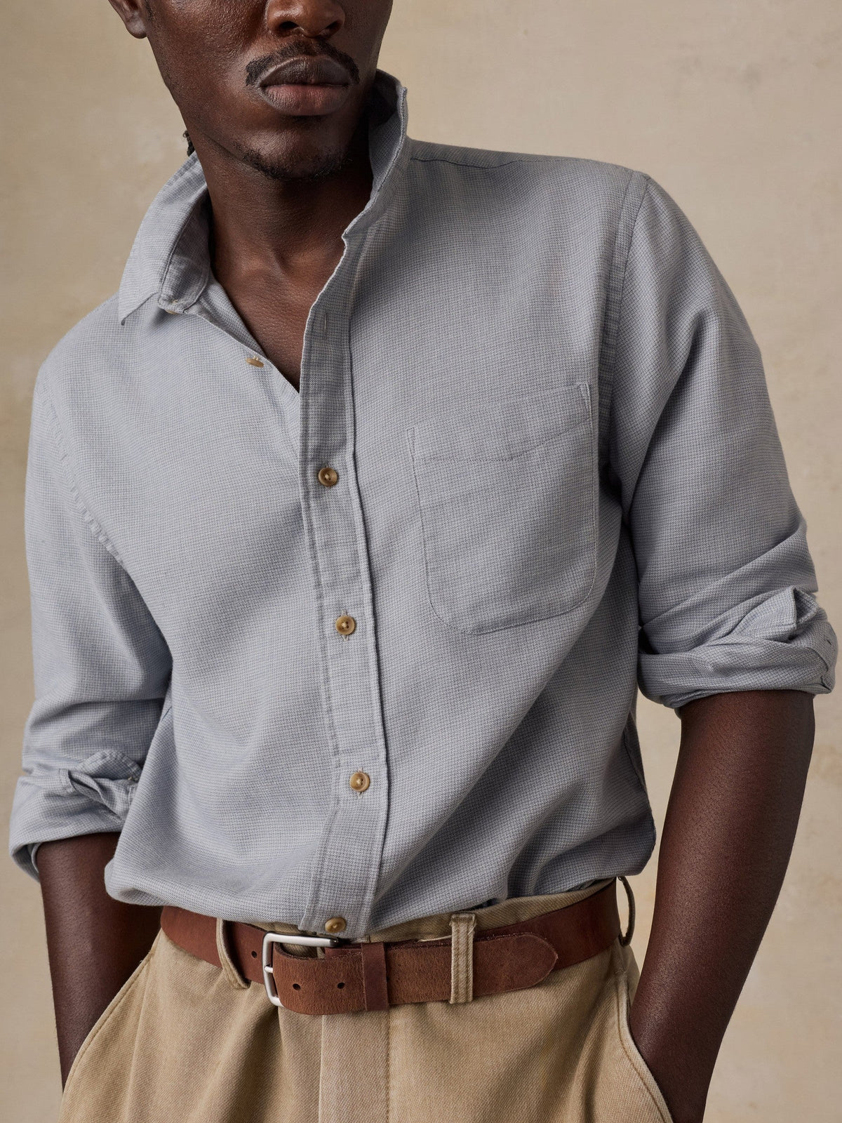 Timberline Brushed Twill Shirt - Mineral Grey