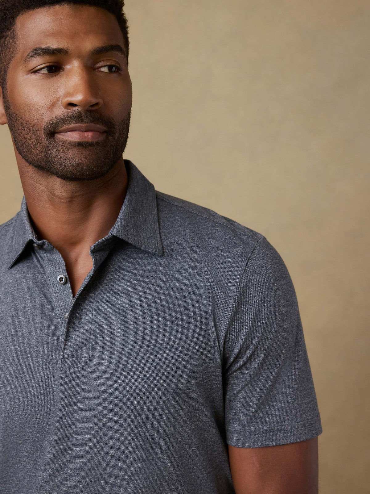 Short-Sleeve Movement Pique Polo - Dusty Iron Heather