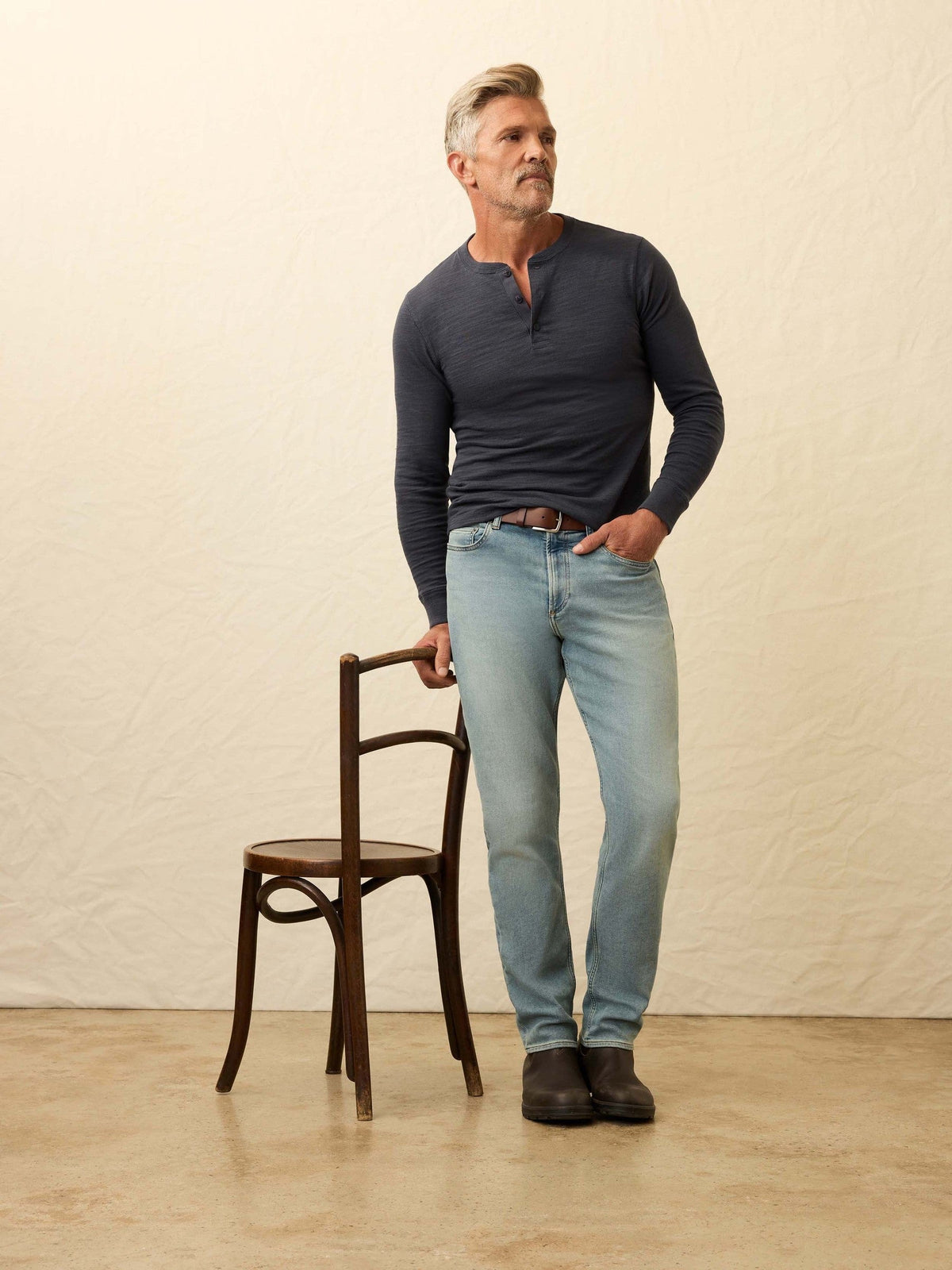 Stretch Terry Indigo 5-Pocket - Eastern Shore Wash