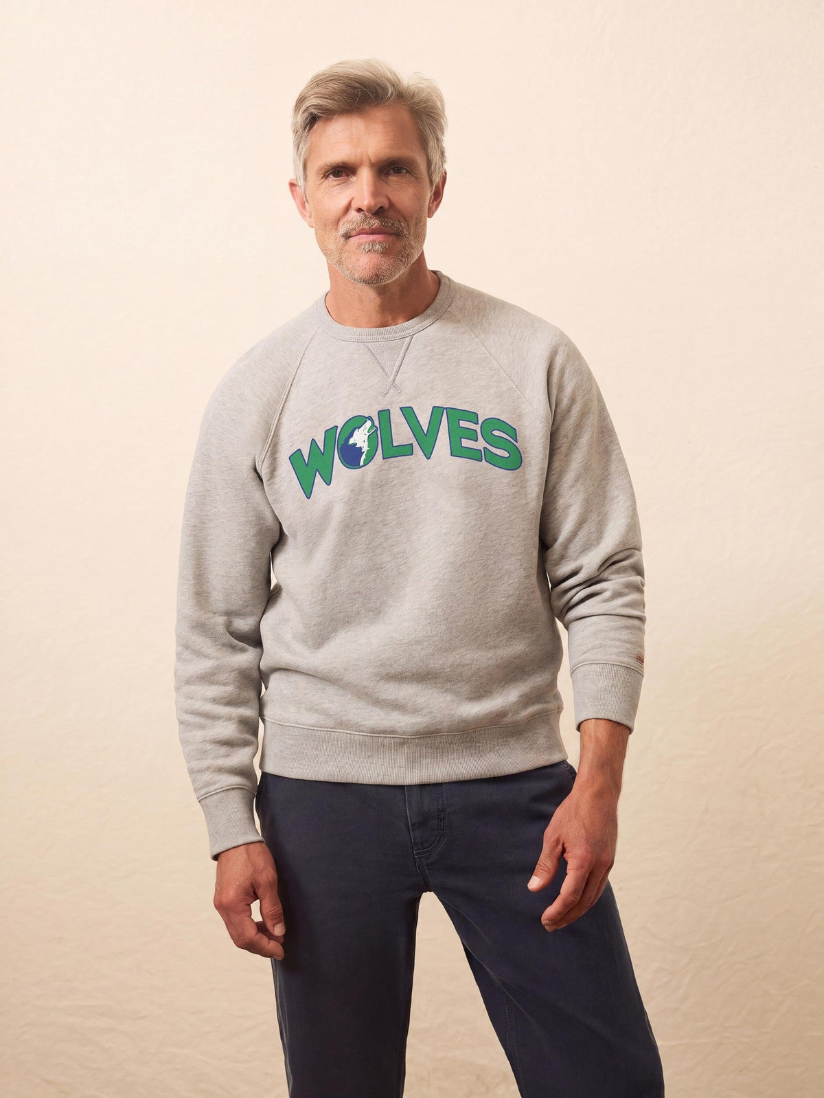 Minnesota Timberwolves High Standard Fleece Crew - Silver Ash Heather