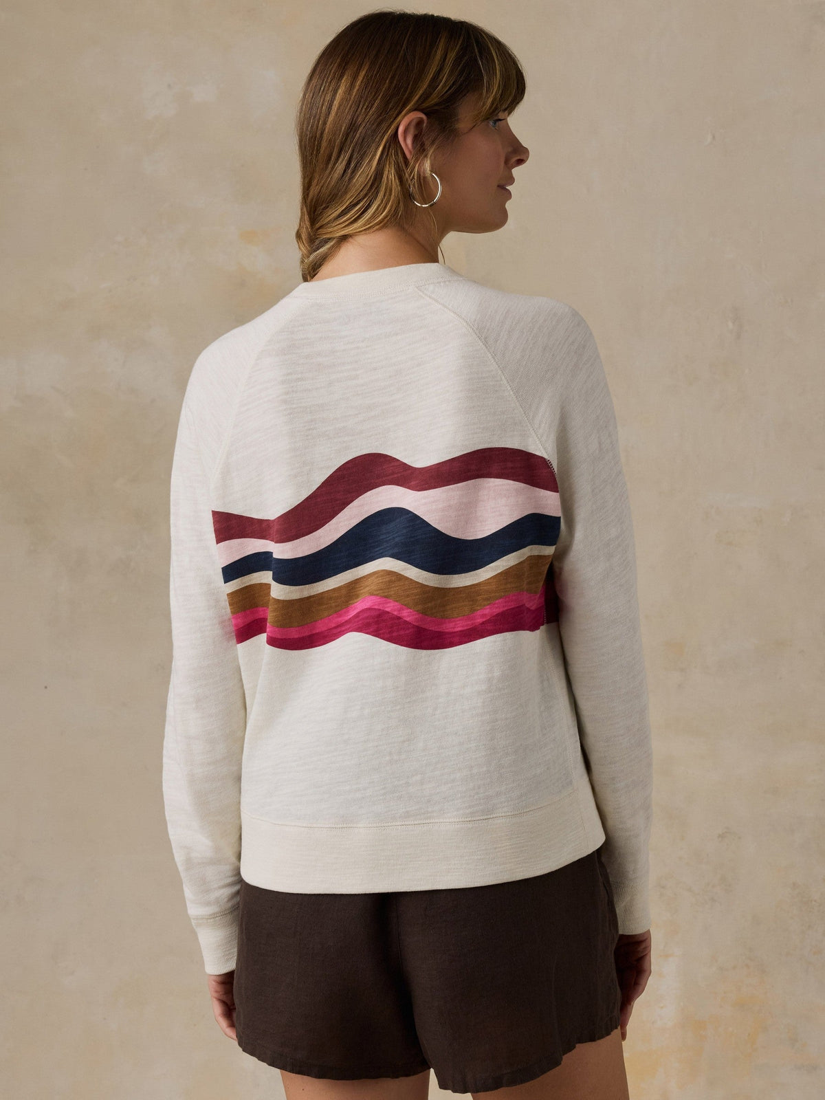 Sunwashed Organic Crewneck - Vintage Waves