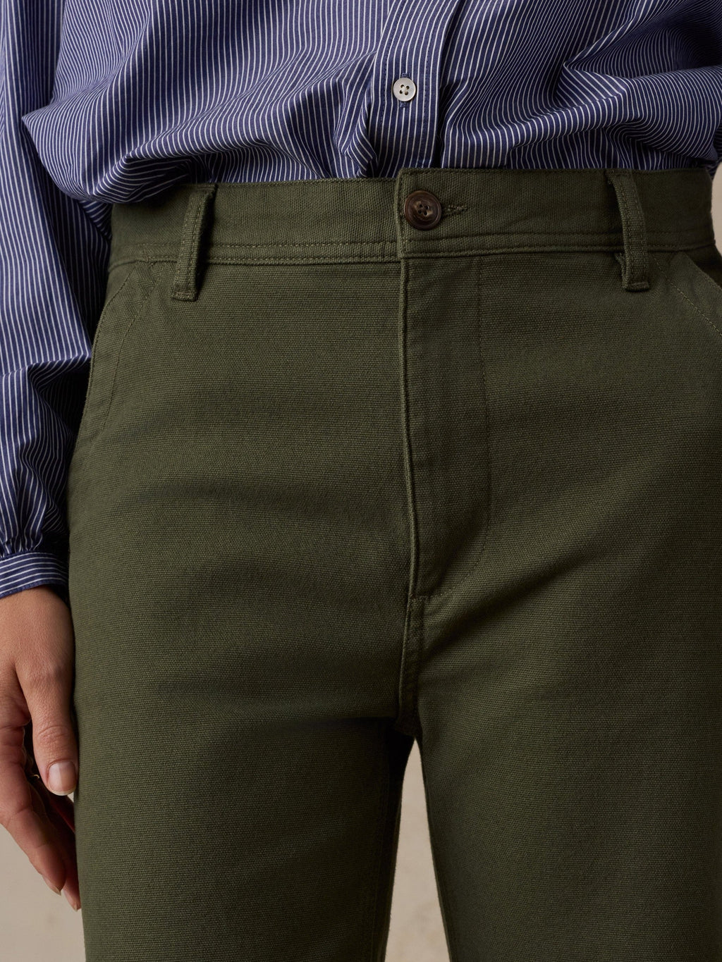 Sunwashed Canvas Dockside Pant - Olive Night