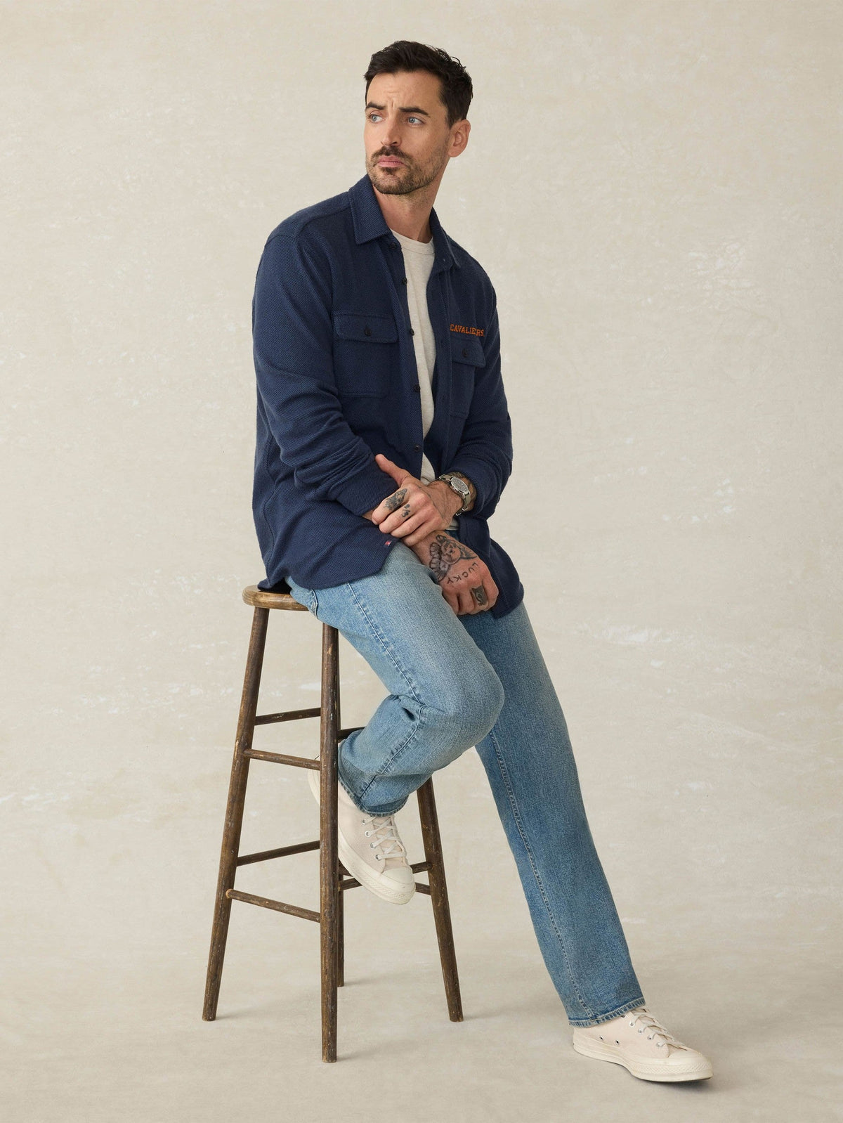 University of Virginia Legend Sweater Shirt - Brighton Navy Twill