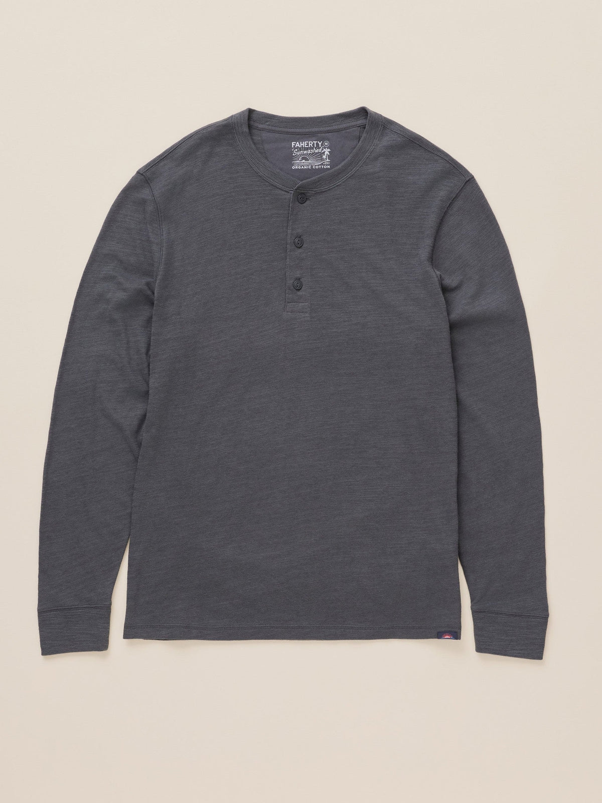 Sunwashed Organic Henley - Graphite