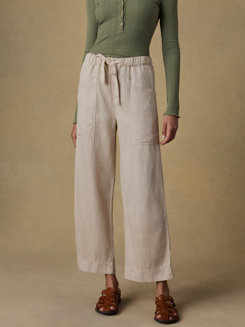 Topanga Drape Ankle Pant - Wheaten