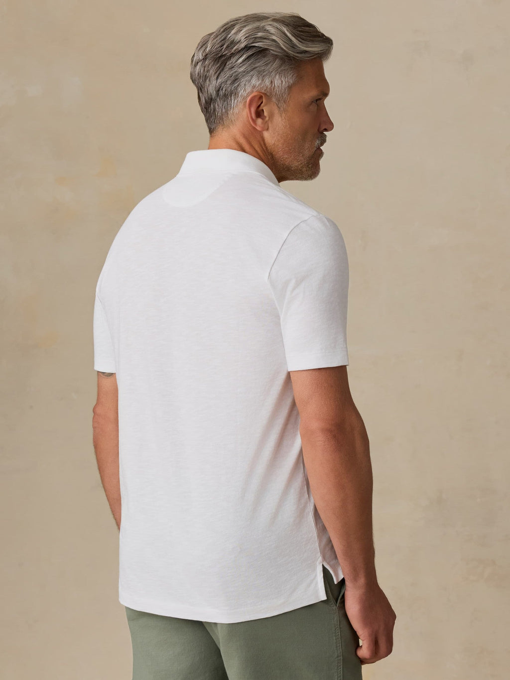 Sunwashed Tee Polo - White