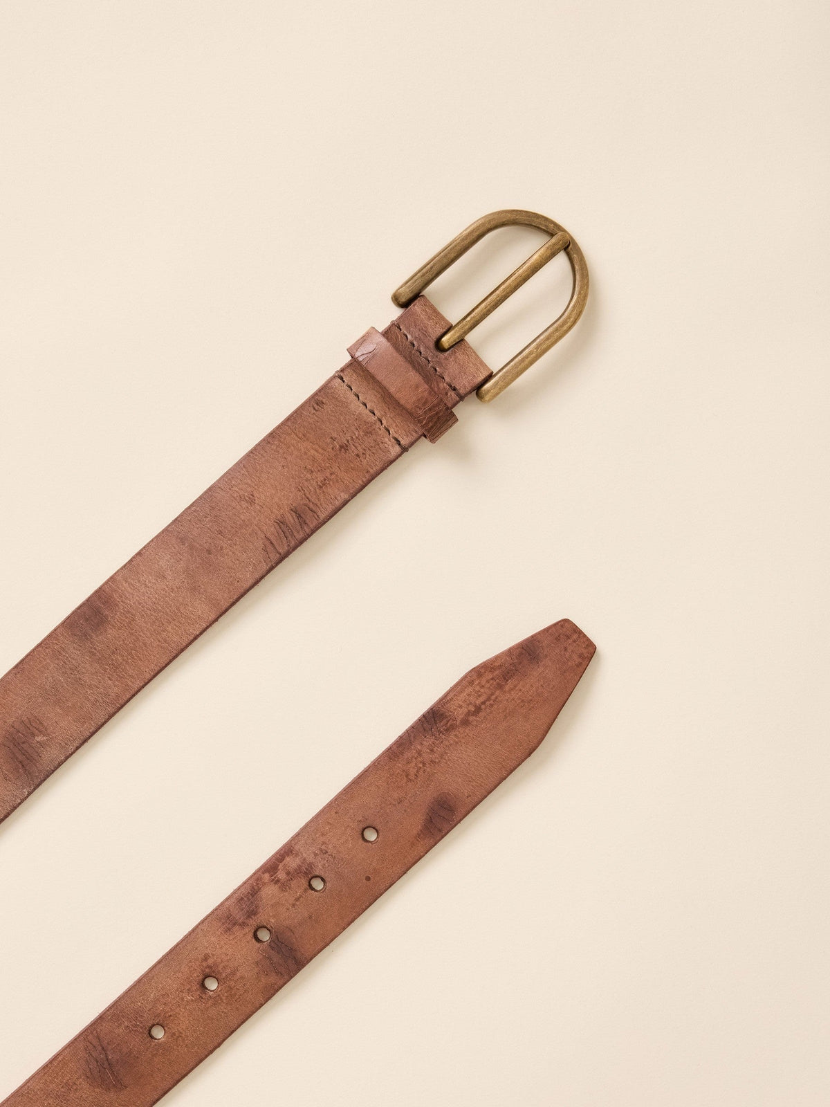 Heritage Leather Belt - Weathered Saddle Brown