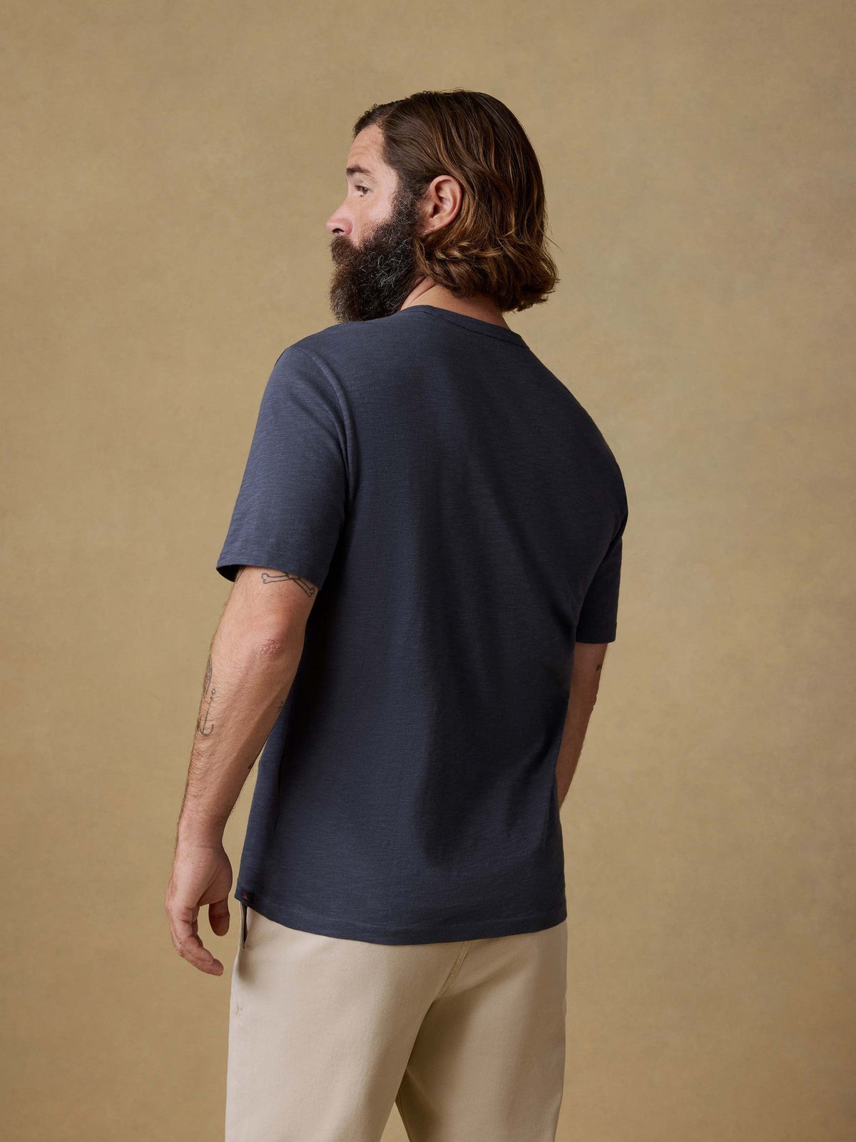 Sunwashed Regenerative Tee - Dune Navy