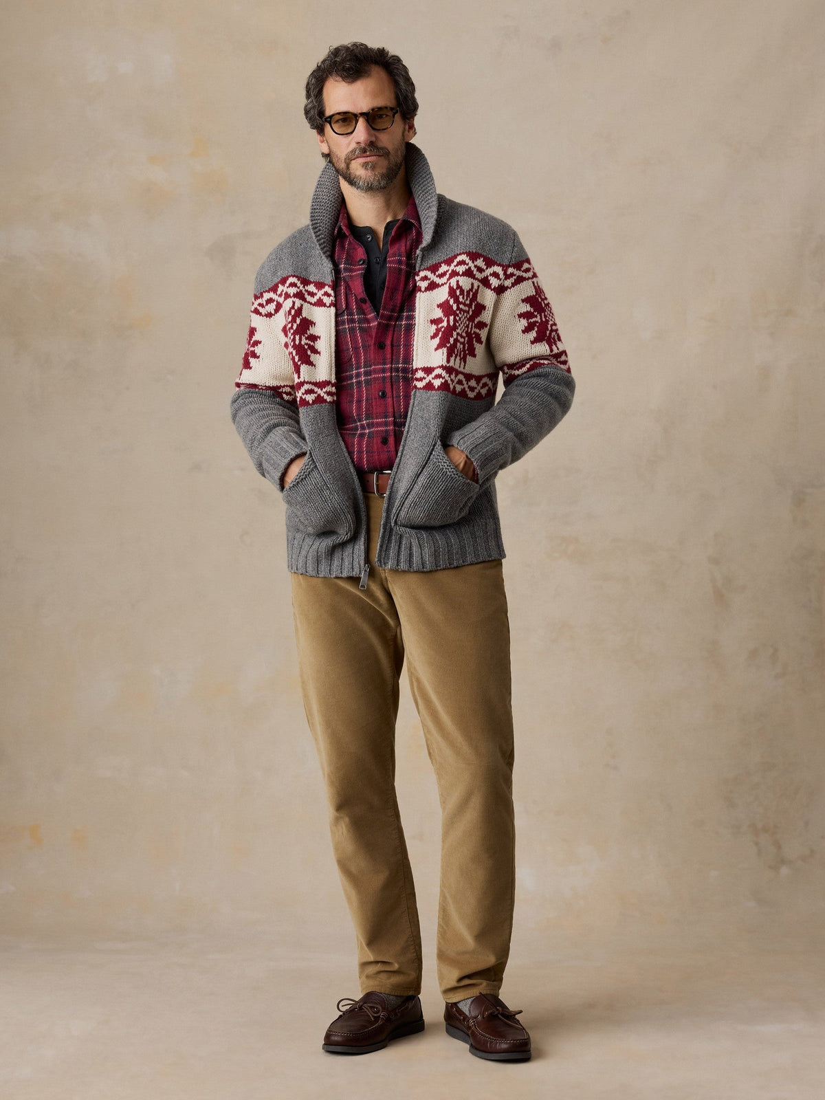 Winter Zip Cardigan - Cranberry Peak Snowfall