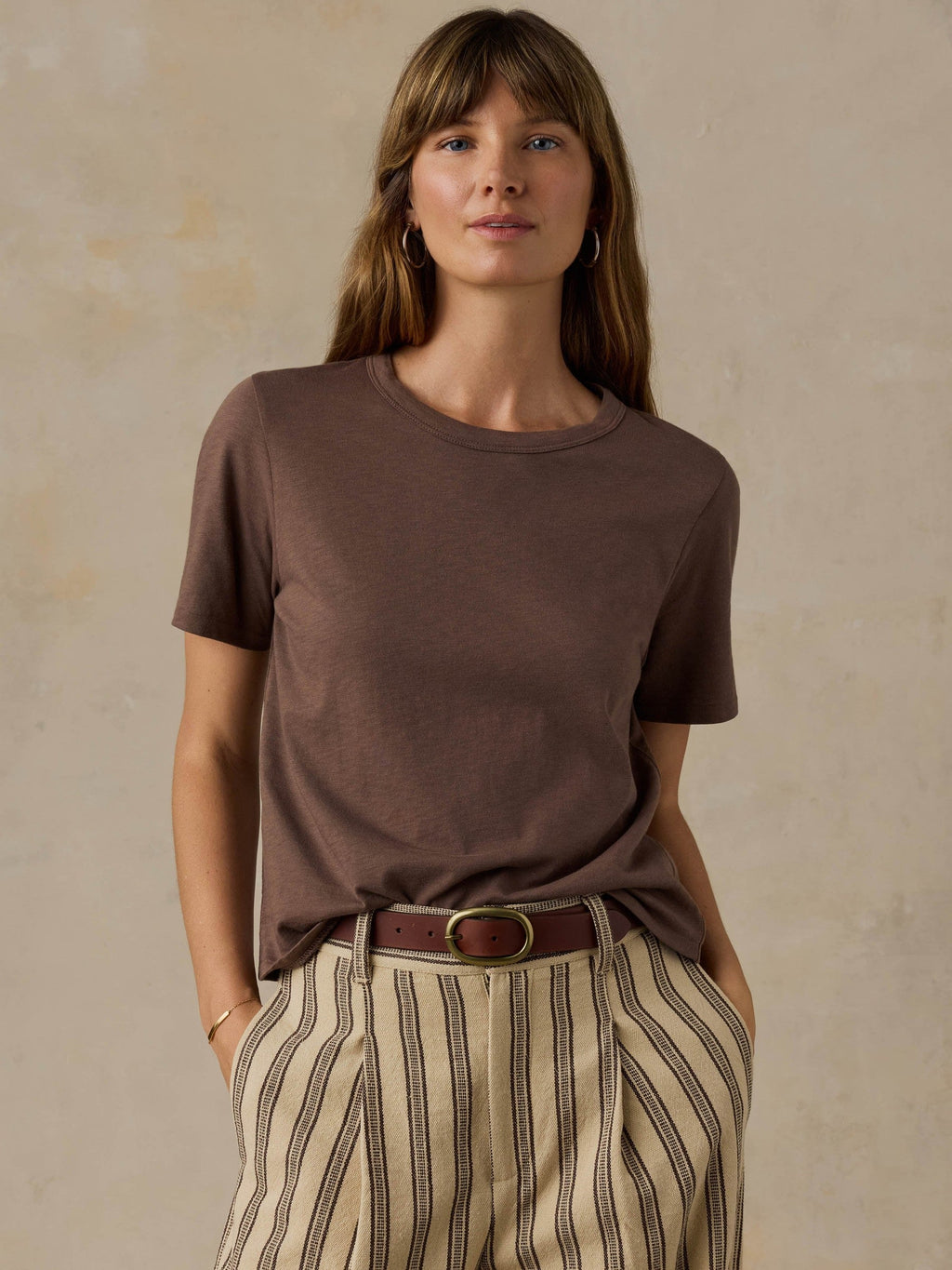 Sunwashed Regenerative Tee - Alpine Brown