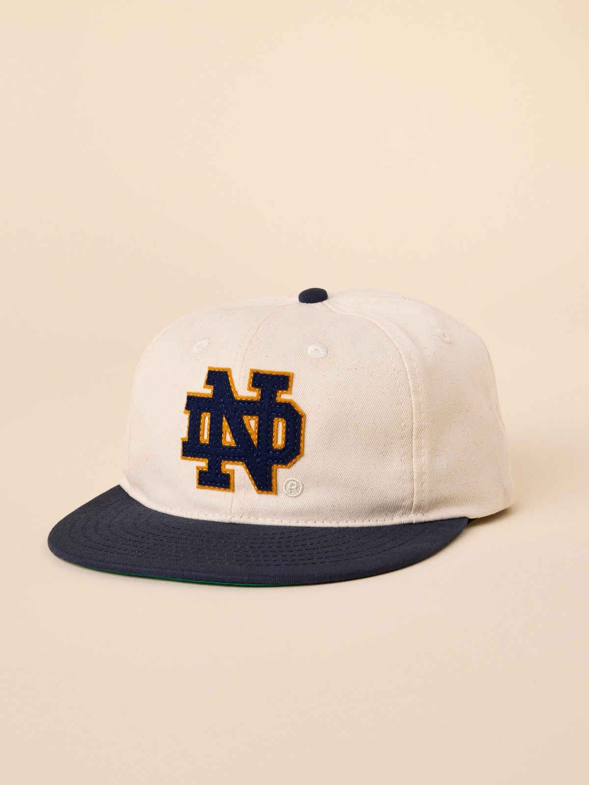 Notre Dame Faherty x Ebbets Ballcap - Natural Navy