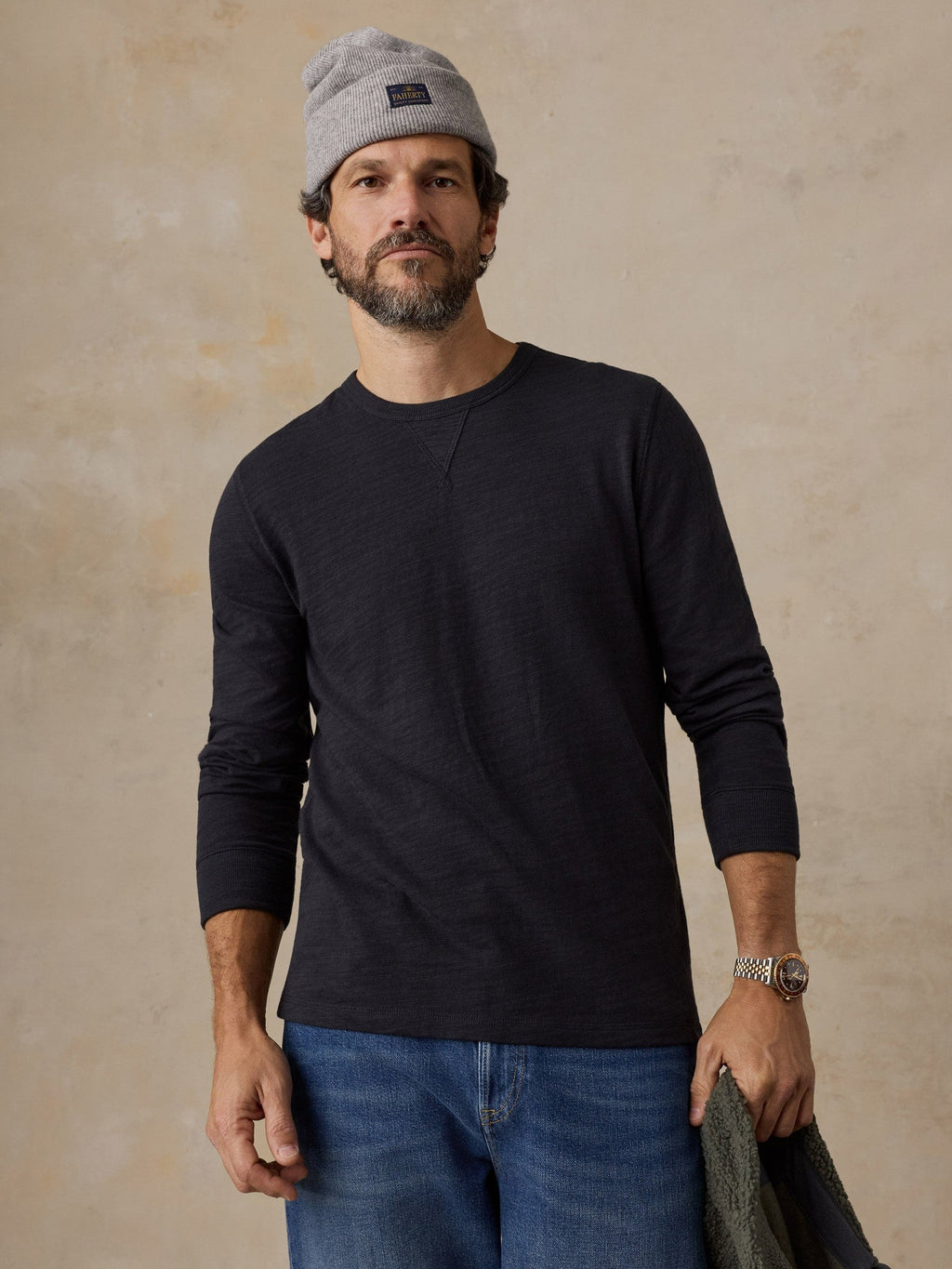Sunwashed Organic Crew - Ridge Black