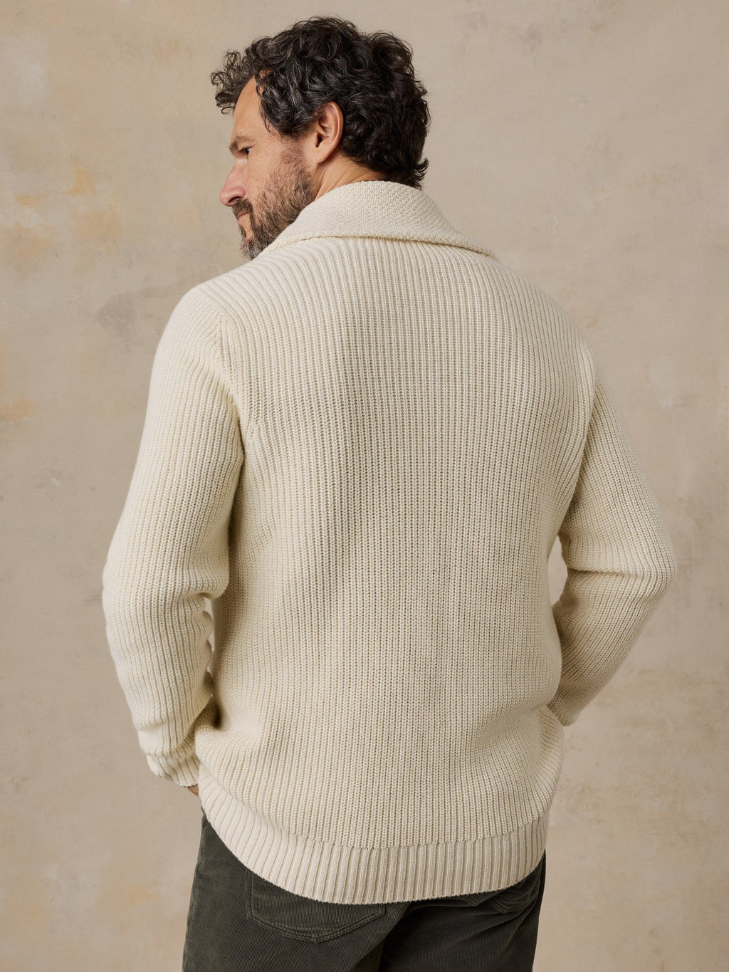 Boston Celtics Marled Cotton Cardigan - Ivory