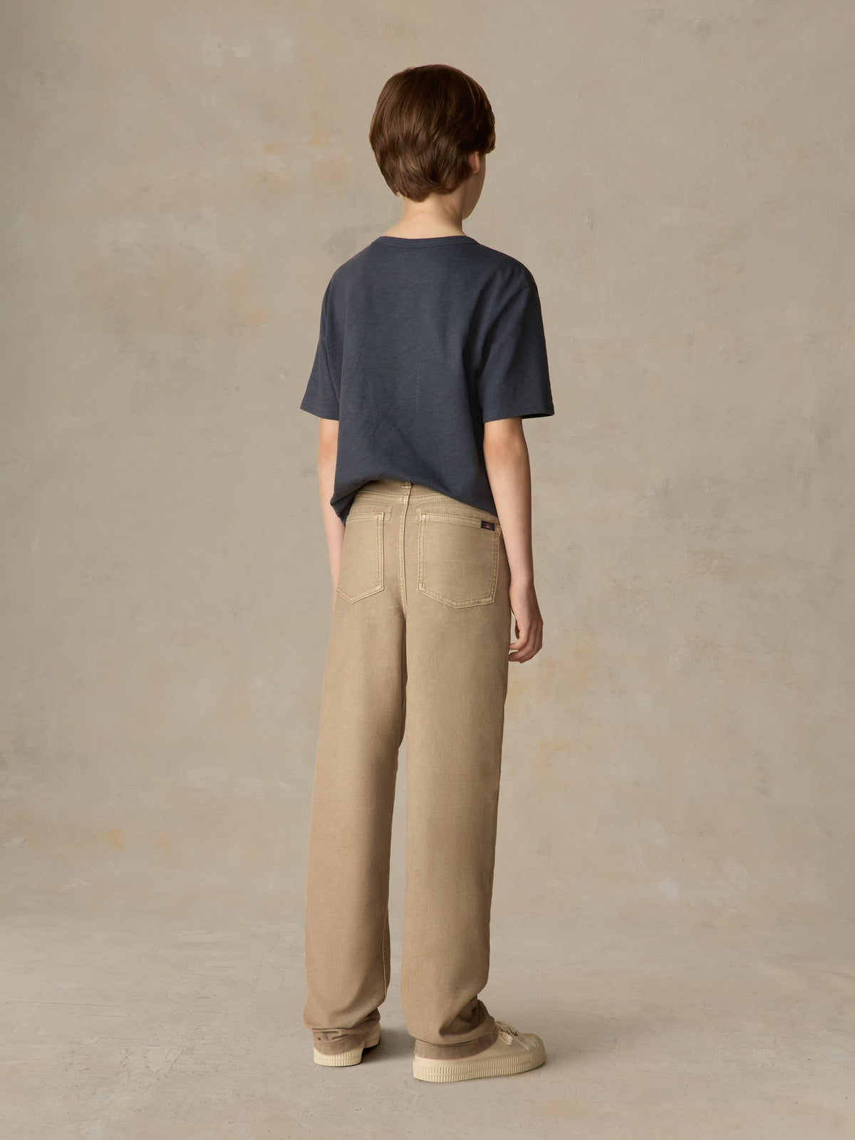 Big Kids Sunwashed Regenerative Pocket Tee - Dune Navy