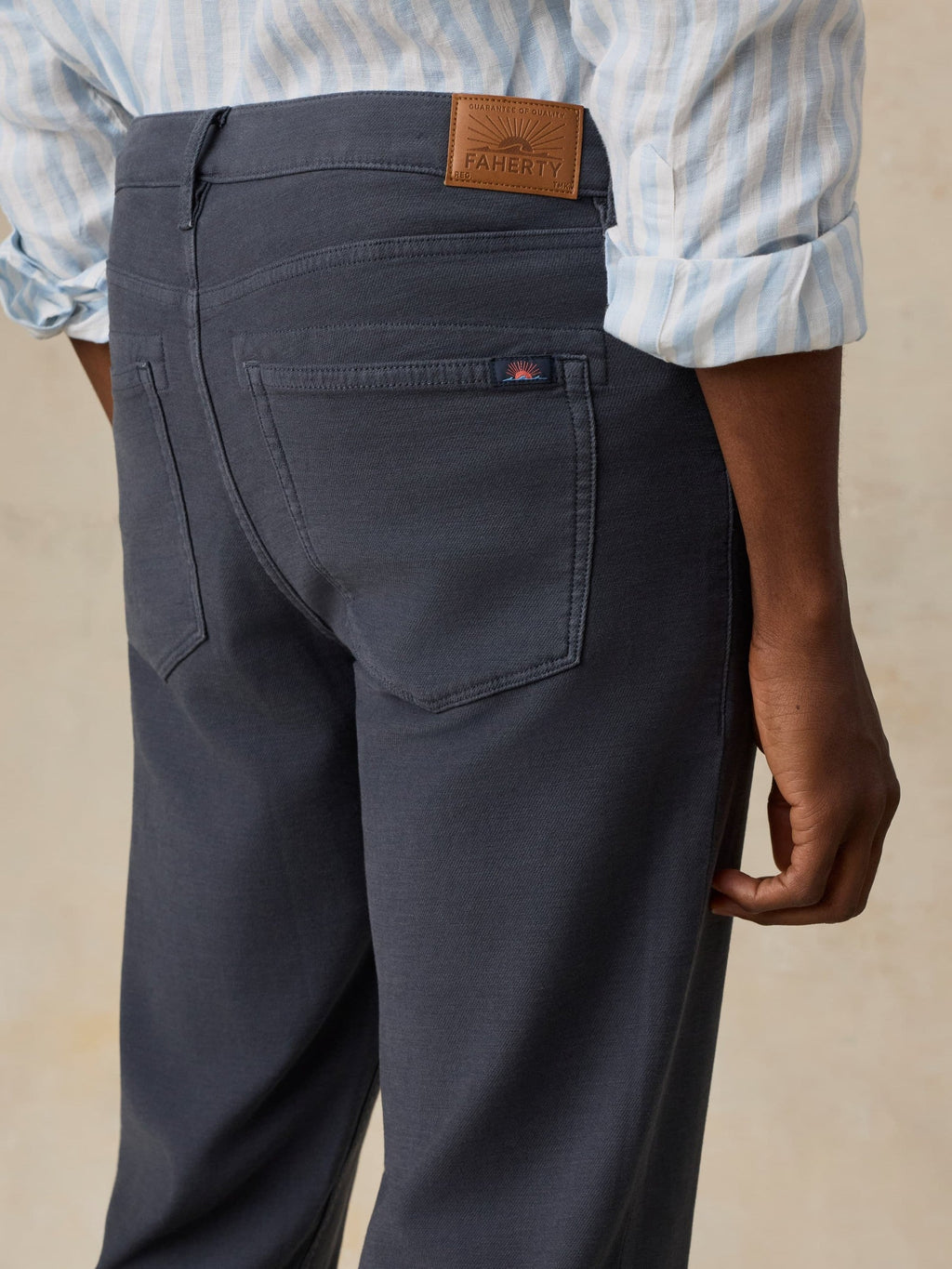 Stretch Terry 5-Pocket Pant - Navy