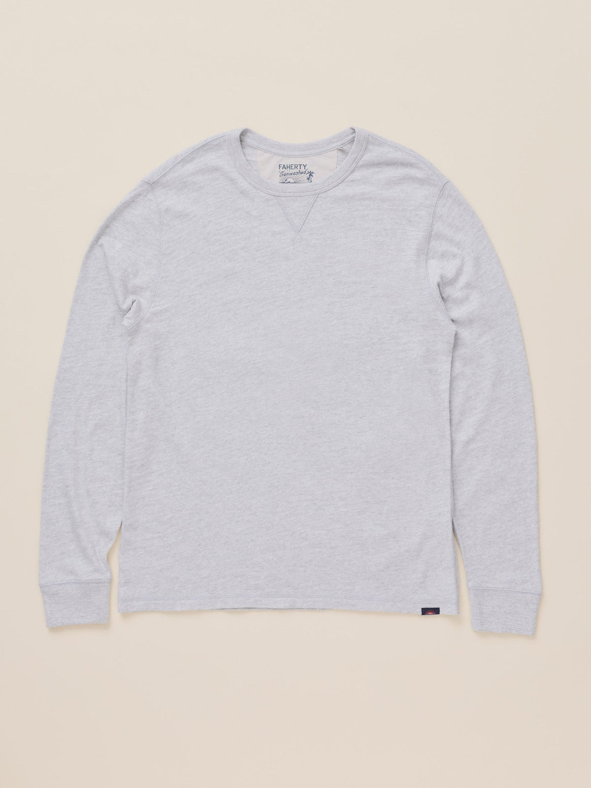 Sunwashed Organic Crew - Light Grey Heather