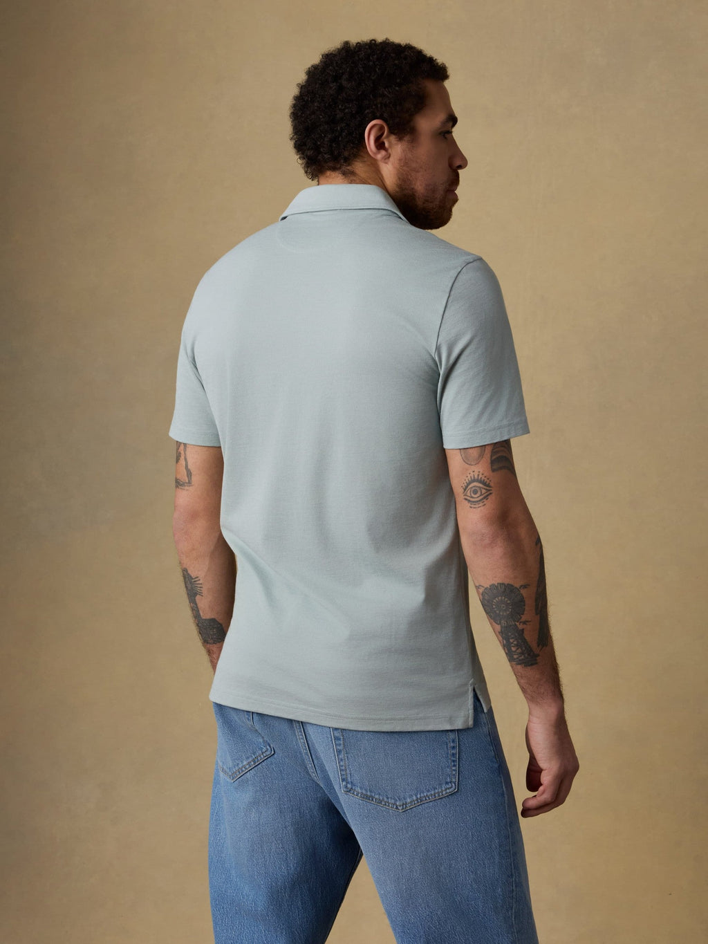 Short-Sleeve Movement Pique Polo - Aspen Green Melange