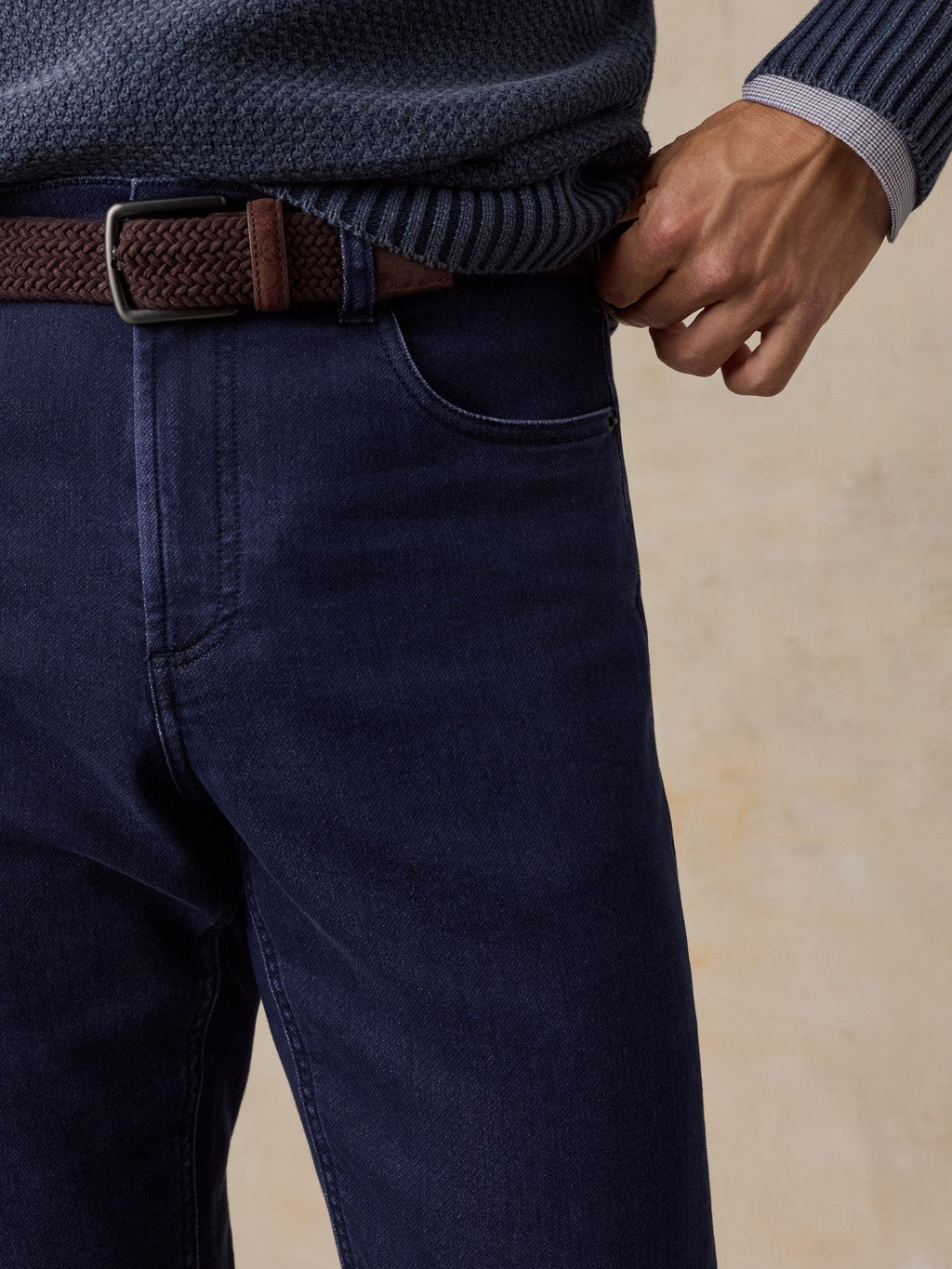 Stretch Terry 5-Pocket Pant - Abyss Navy