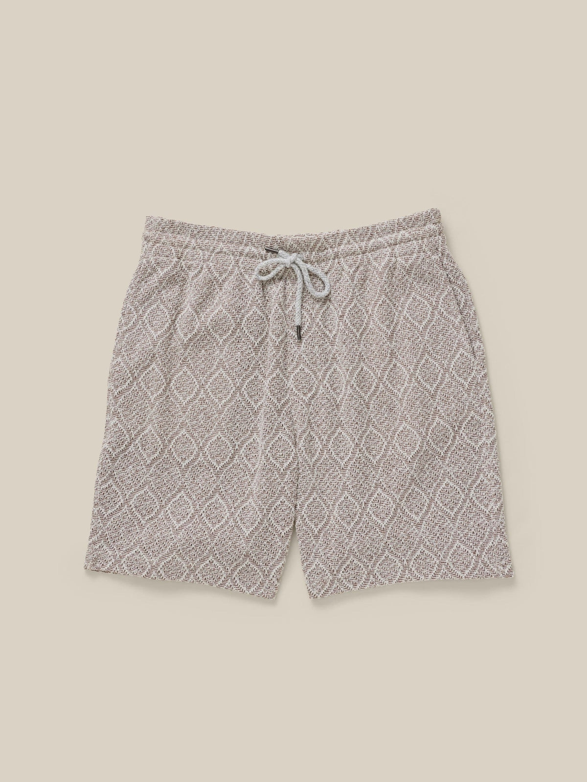 Oasis Drawstring Short - Brown Island Medallion
