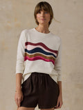 Sunwashed Organic Crewneck - Vintage Waves