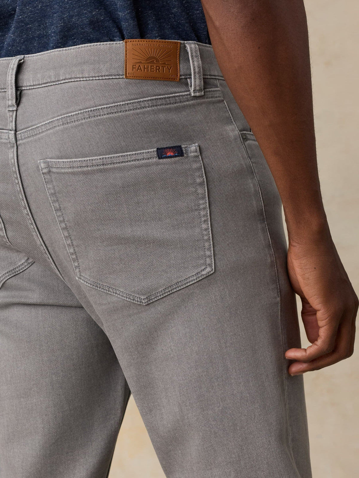 Stretch Terry 5-Pocket Athletic Fit Pant - Steel Grey