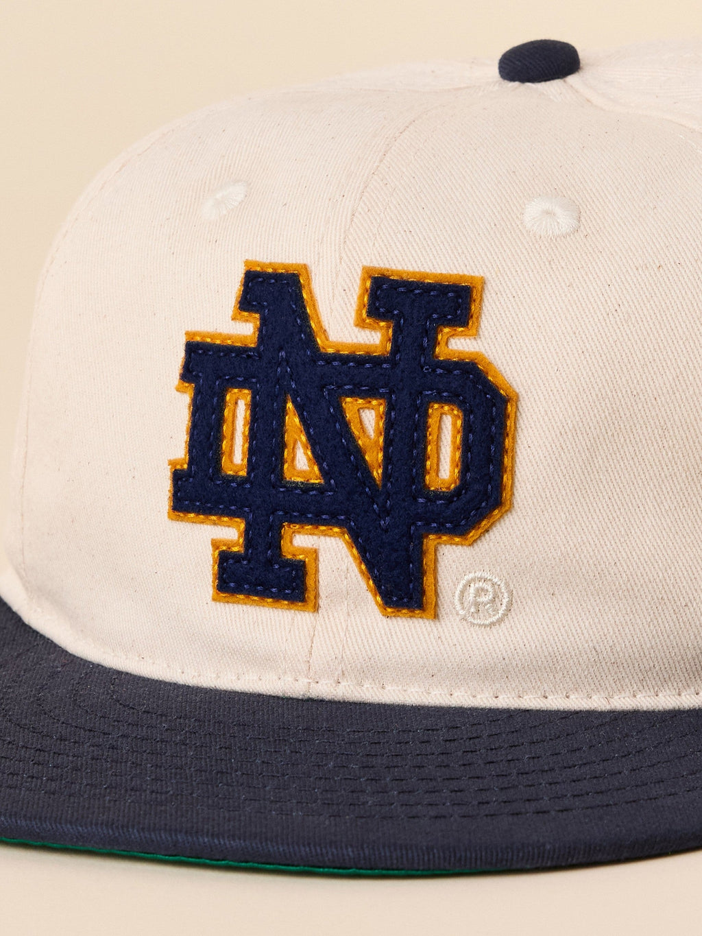 Notre Dame Faherty x Ebbets Ballcap - Natural Navy