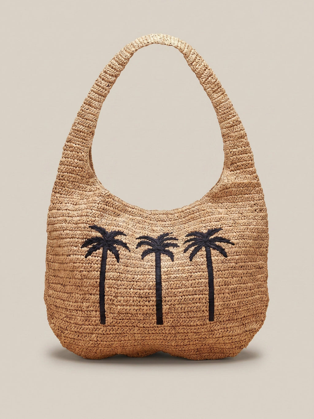 Straw Palm Beach Tote - Toasted Natural