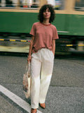 Sunwashed Regenerative Tee - Red Ochre Mini Stripe