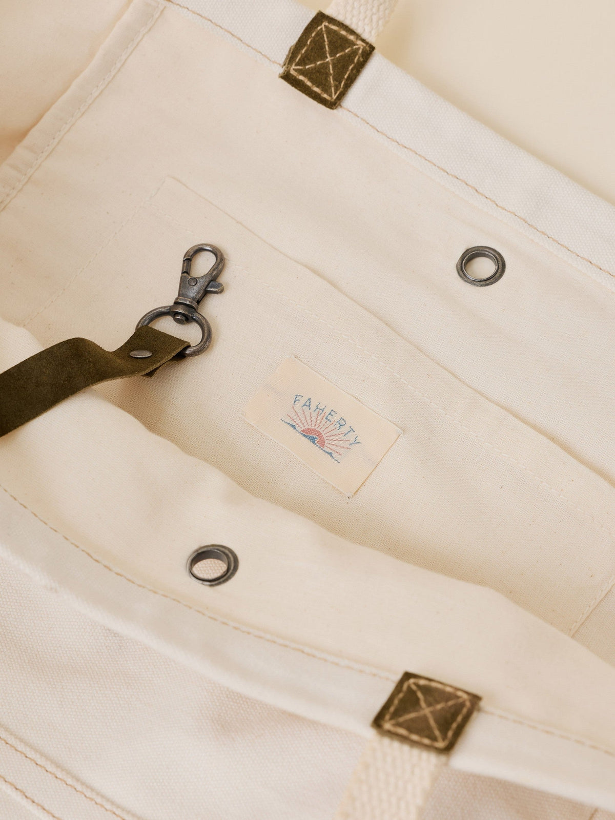 Mini Sunwashed Canvas Utility Tote - Natural