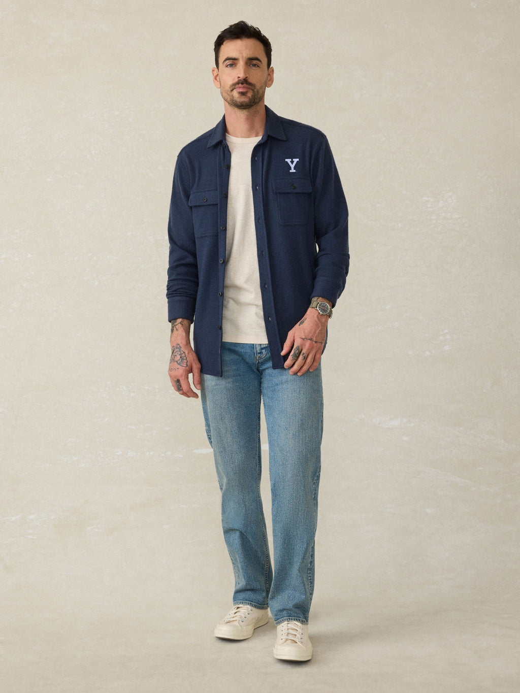 Yale Legend Sweater Shirt - Brighton Navy Twill