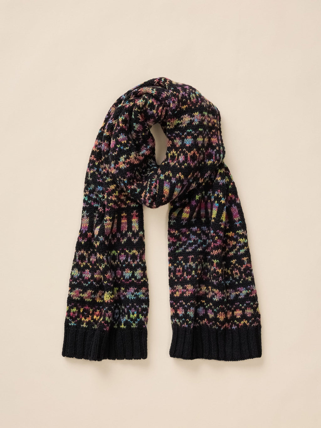 Harbor Lights Fairisle Scarf - Black Multi