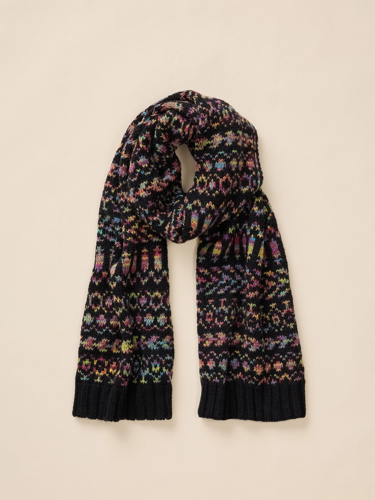 Harbor Lights Fairisle Scarf - Black Multi