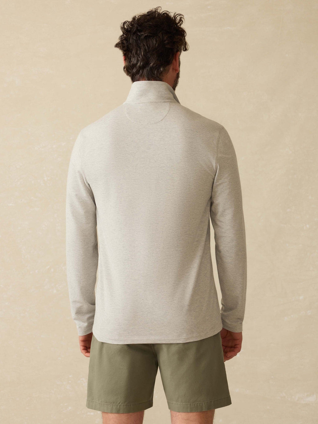 Movement Quarter Zip - Grey Cove Stripe