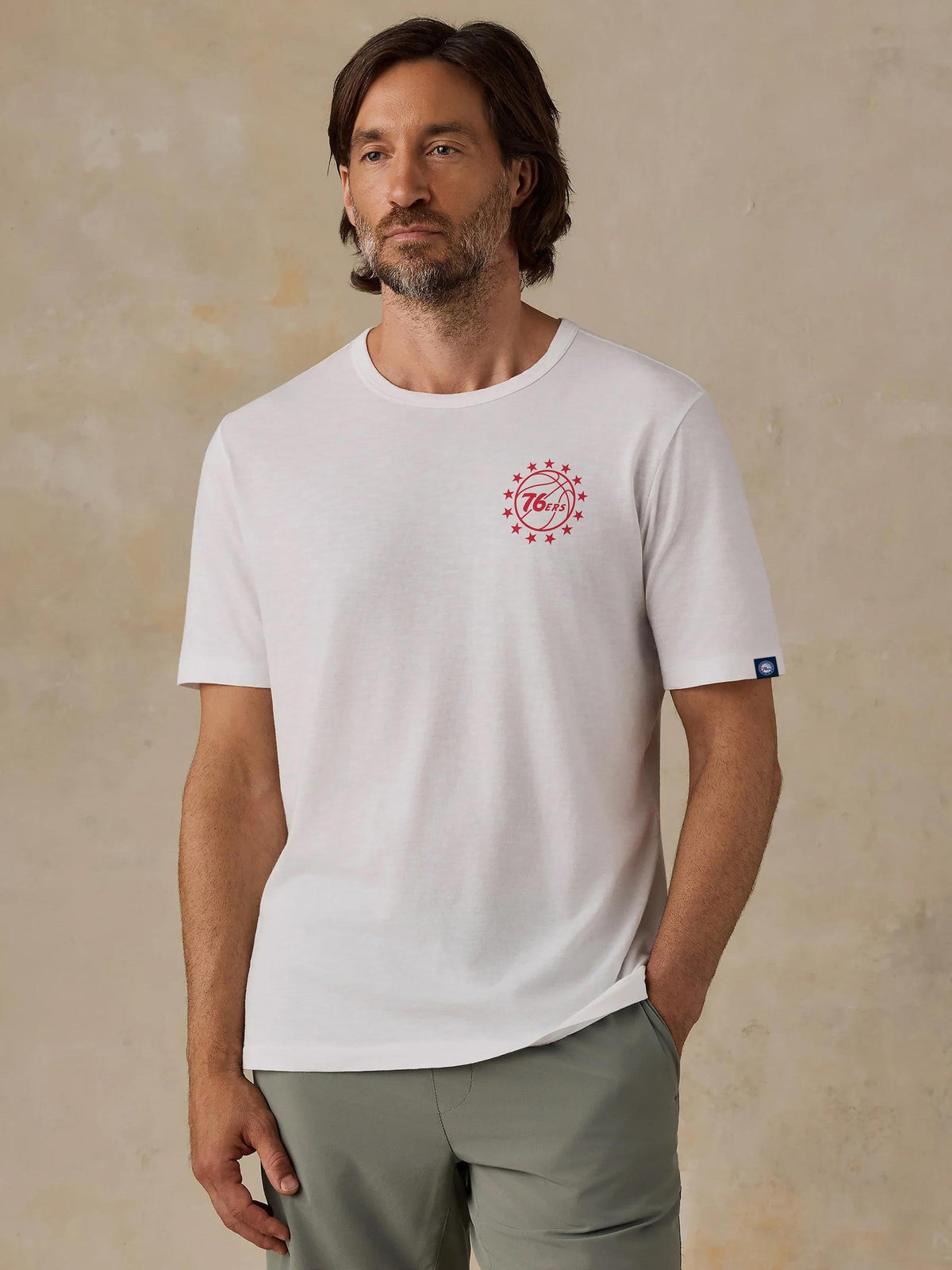 Philadelphia 76ers Sunwashed Tee - White