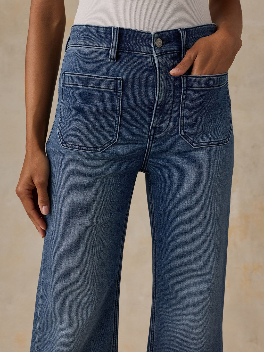 Stretch Terry Patch Pocket Ankle Pant - Riverton