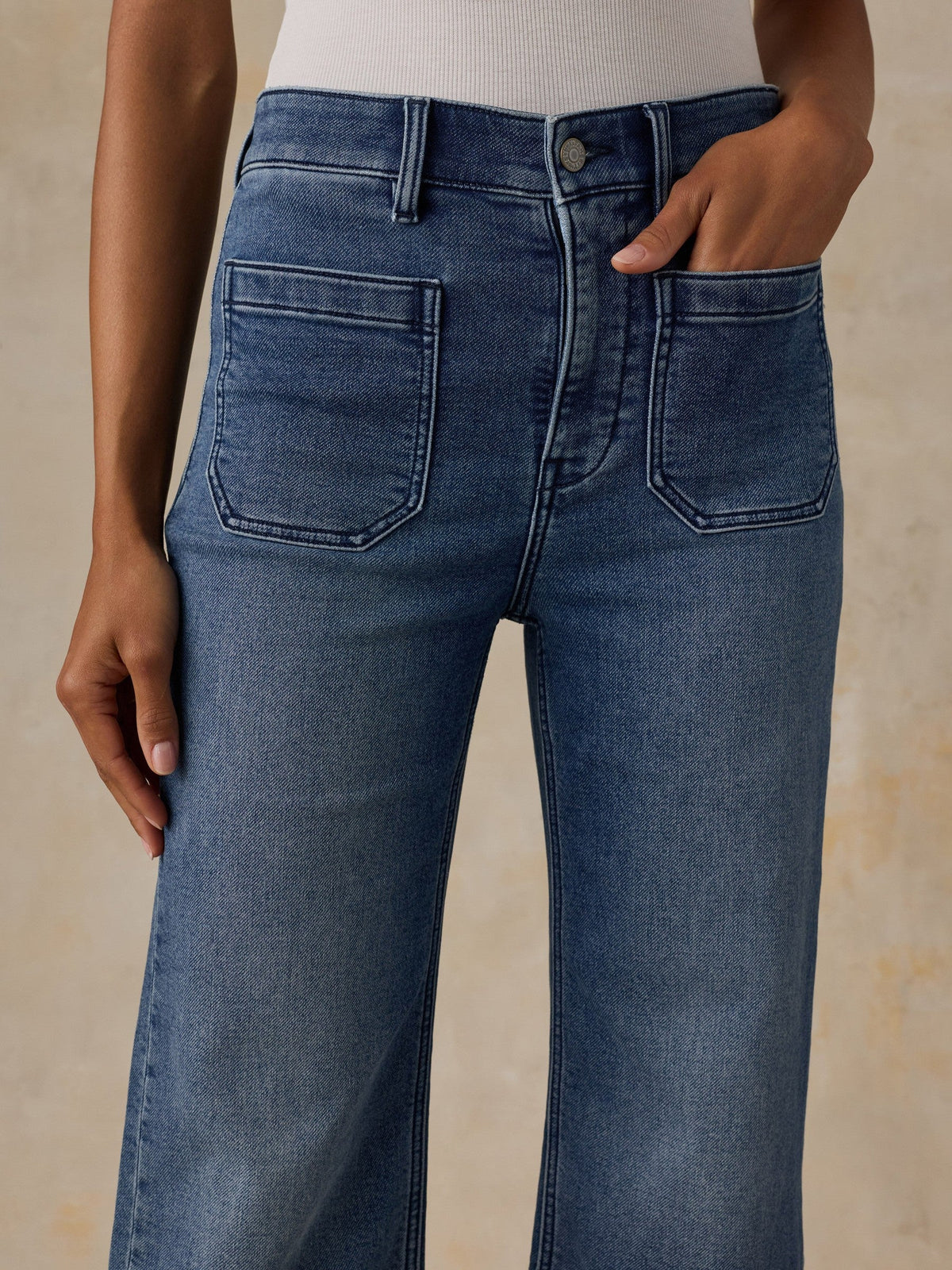 Stretch Terry Patch Pocket Ankle Pant - Riverton