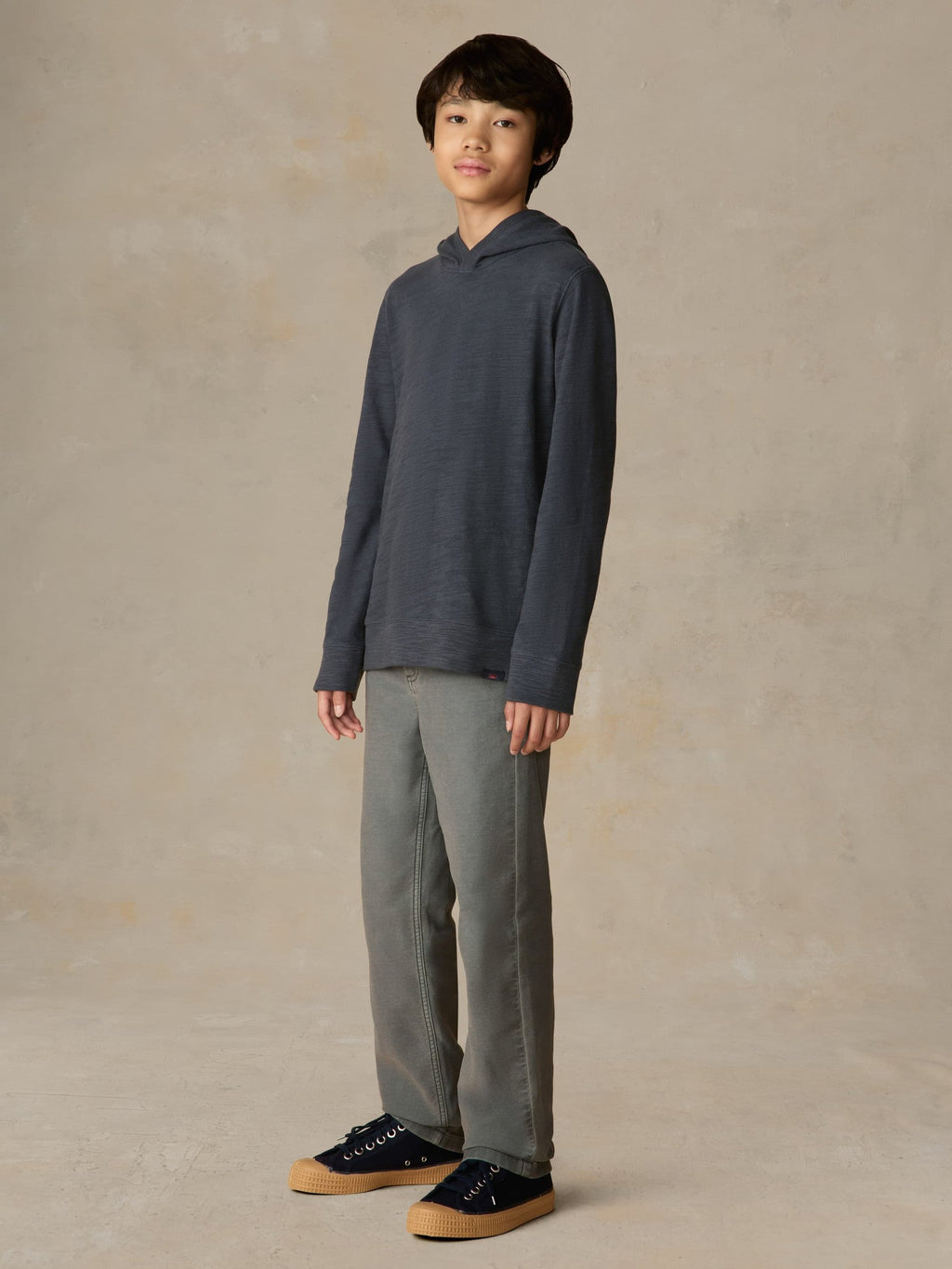 Big Kids Sunwashed Organic Hoodie - Blue Nights