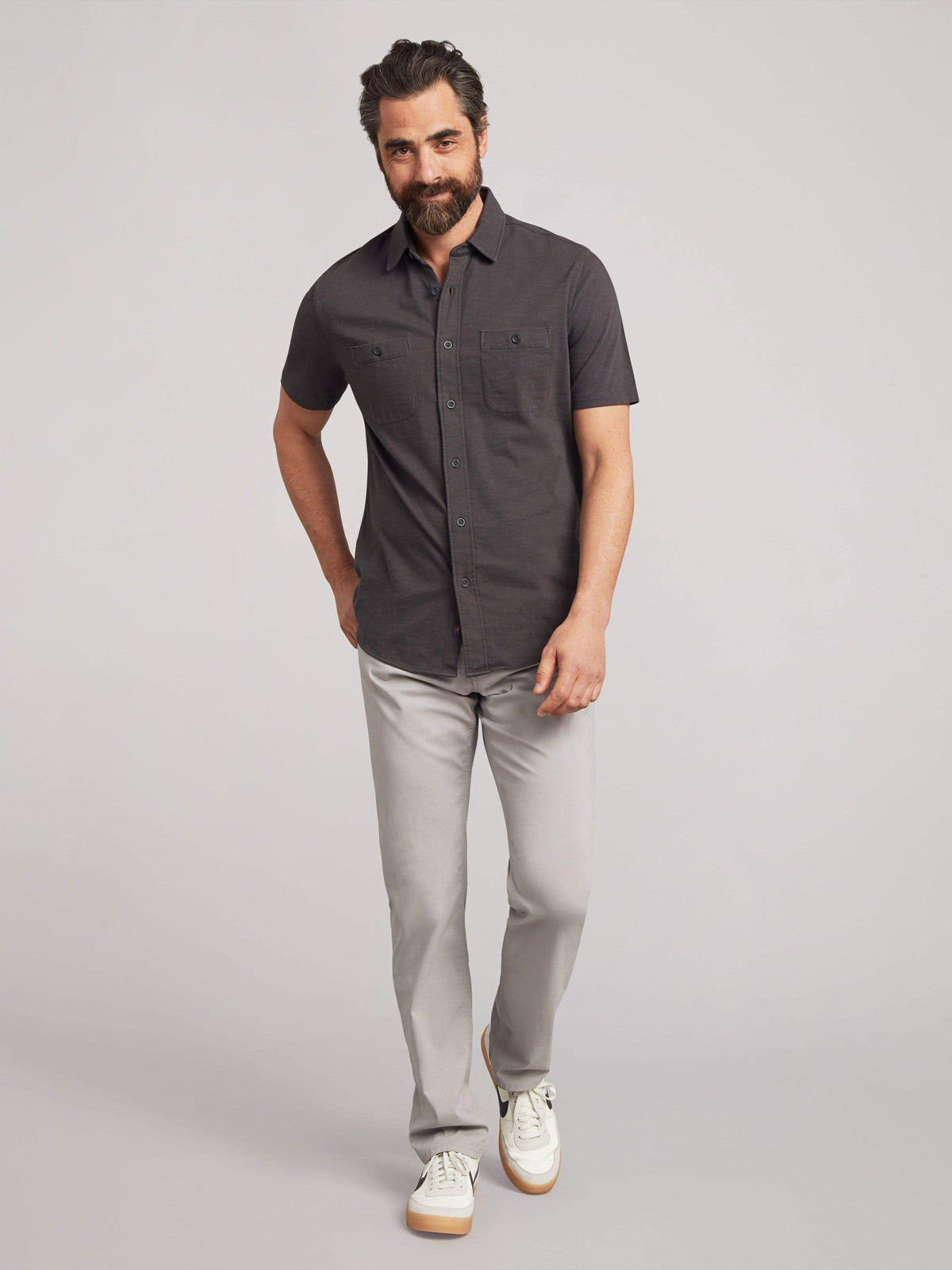 Short-Sleeve Knit Seasons (Tall) - Washed Black