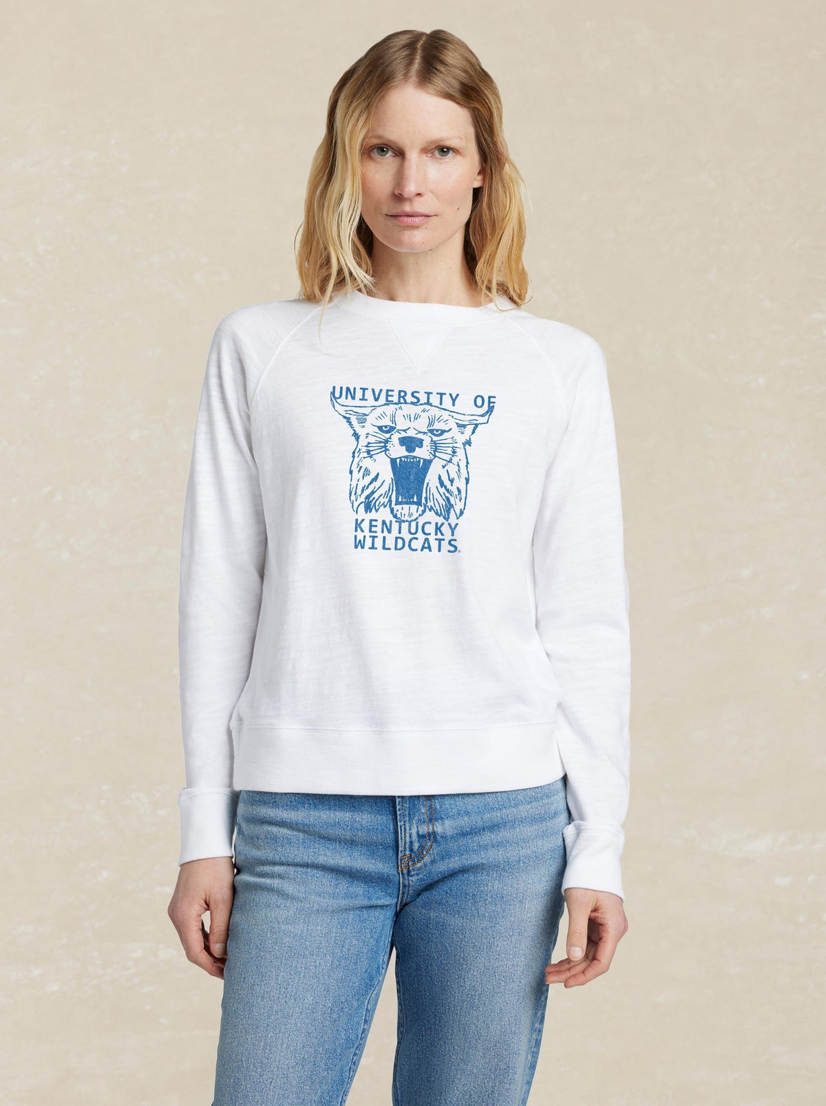 University of Kentucky Sunwashed Organic Crewneck - White