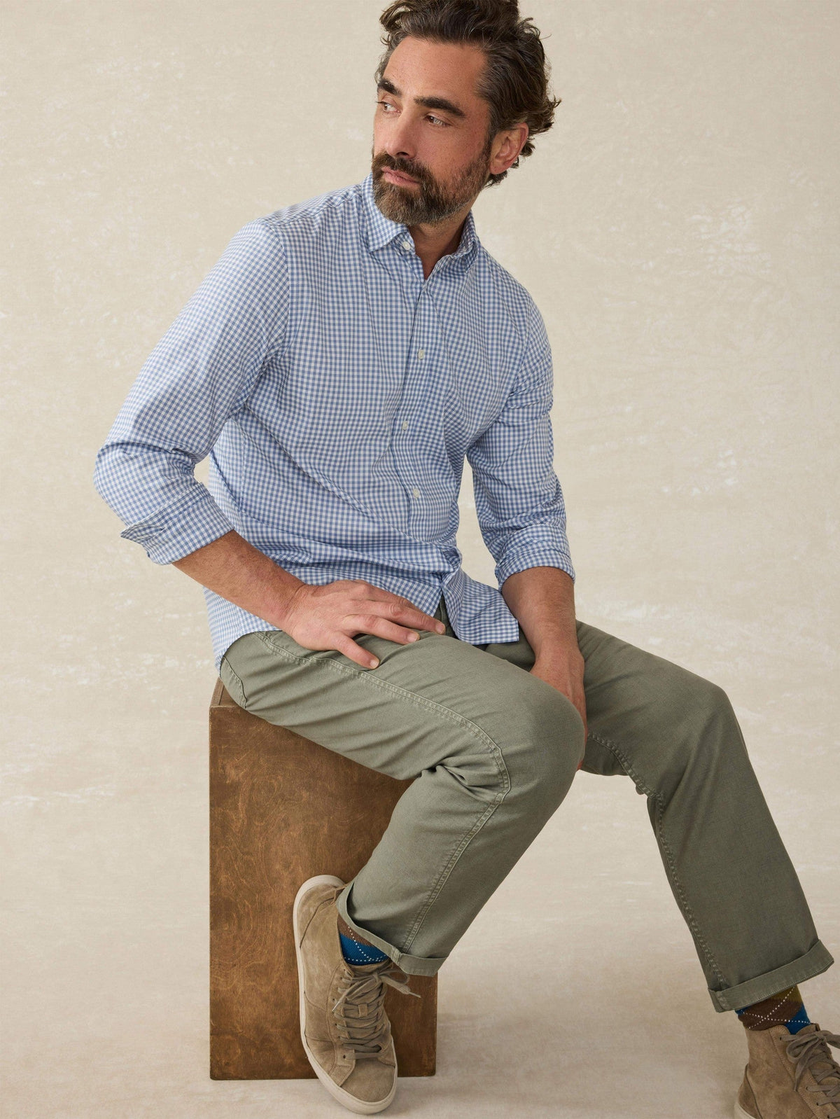 The Movement Shirt (Tall) - Light Blue Gingham